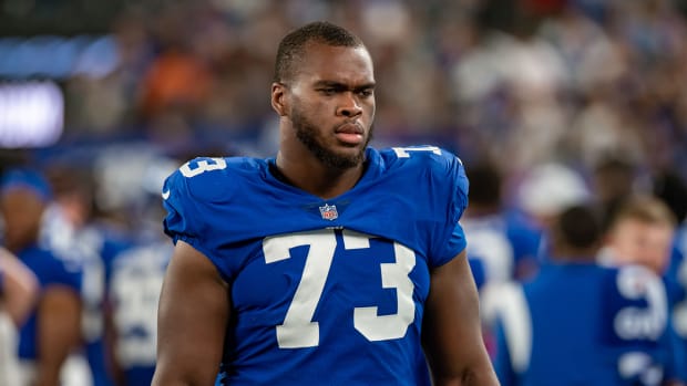 New York Giants offensive tackle Evan Neal